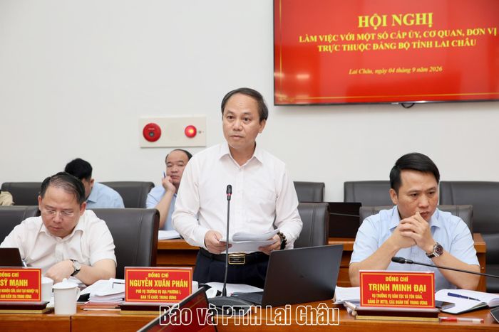 Đại diện Đoàn Kiểm tra, giám sát phát biểu tại hội nghị. 