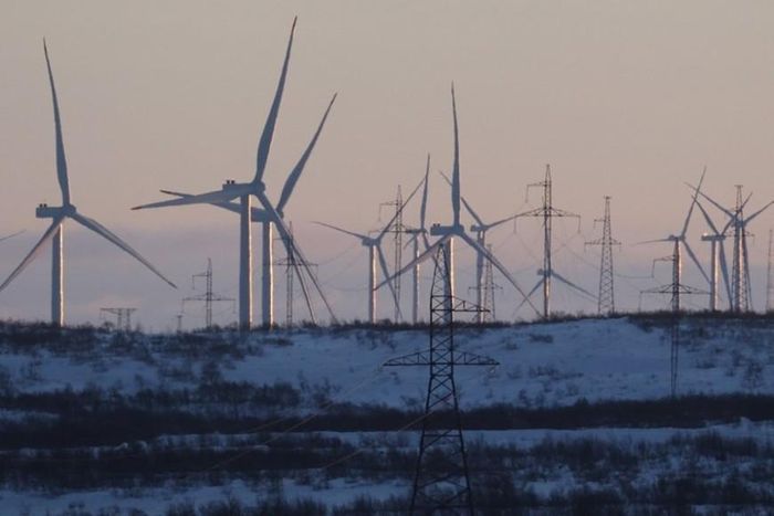 Nhà máy điện gió Kola tại tỉnh Murmansk (Nga). Ảnh: RIA Novosti
