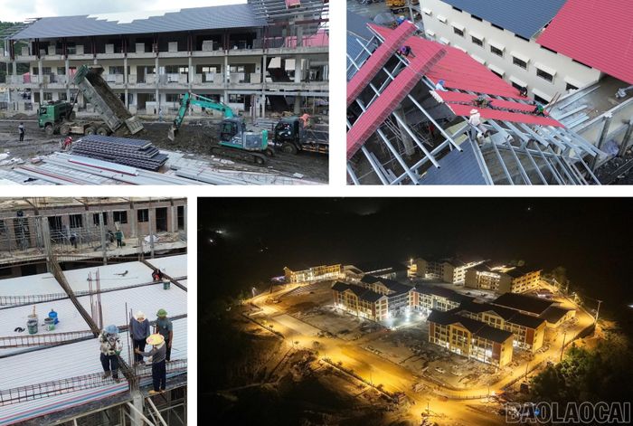 Những ngày cuối, công trường bước vào chặng nước rút. Không khí thi công khẩn trương hơn khi các đợt thi đua được phát động, nhân lực và thiết bị liên tục được tăng cường. Nhiều mũi thi công cùng lúc hoàn thiện từng phòng học, khu nội trú, sân trường và các hạng mục phụ trợ. với mục tiêu đưa trường vào sử dụng đúng dịp năm học mới.