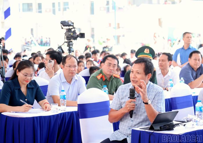 Lãnh đạo Đài Truyền hình Việt Nam phát biểu tại buổi tổng duyệt.