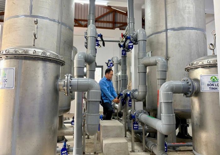 Vận hành hệ thống tại cụm cấp nước khu vực Đông Nam tỉnh