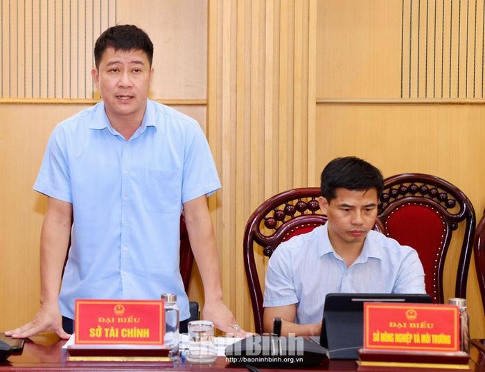 Lãnh đạo Sở tài chính phát biểu tại hội nghị.