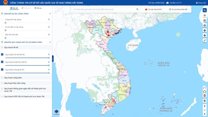 Đối với cơ sở dữ liệu quốc gia về hoạt động xây dựng, hệ thống đã tạo lập 20.754 tài khoản sử dụng; quản lý 201.764 dữ liệu quy hoạch, dự án, công trình.