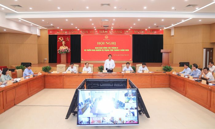 Toàn cảnh Hội nghị giao ban tháng 8/2026 của Bộ Xây dựng chiều 4/9 (Ảnh: Tạ Hải).