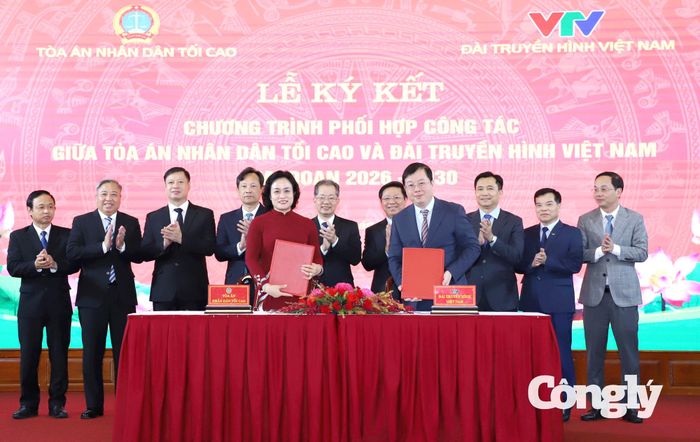 TANDTC và VTV ký kết Chương trình phối hợp công tác giai đoạn 2026-2030.