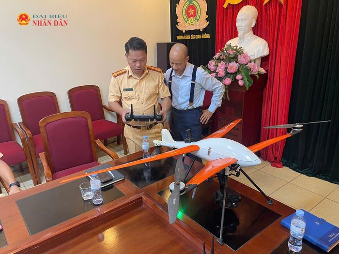 Phòng CSGT thử nghiệm thiết bị UAV.