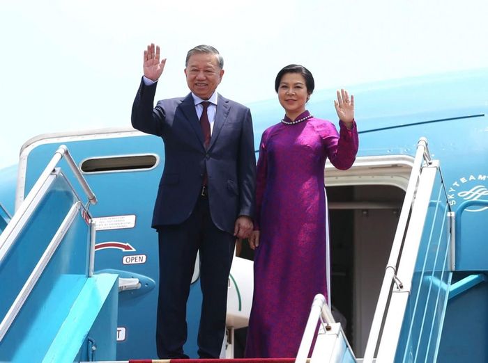 Tổng Bí thư, Chủ tịch nước Tô Lâm và Phu nhân. Ảnh: CTTĐT Đảng Cộng sản Việt Nam