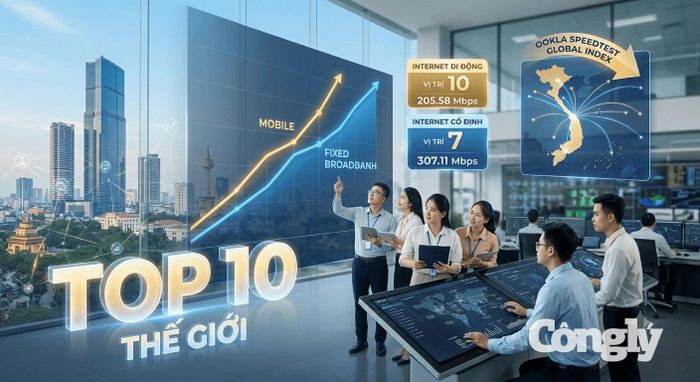 Tốc độ Internet Việt Nam lọt vào Top 10 thế giới. Ảnh minh họa.
