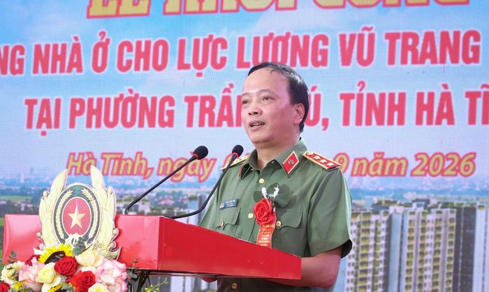 Thứ trưởng Đặng Hồng Đức phát biểu chỉ đạo tại lễ khởi công dự án.