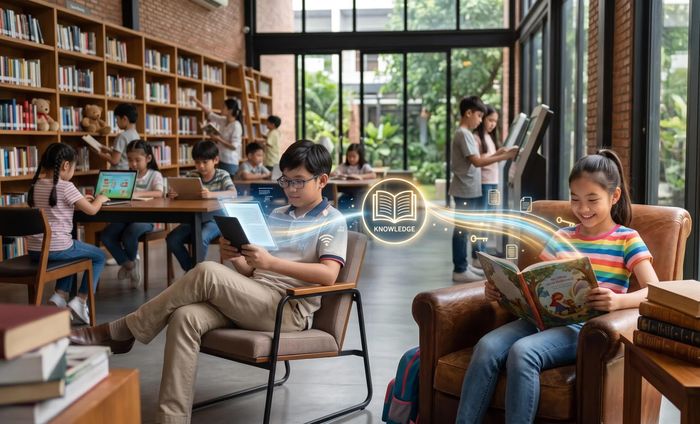 Điện tử hay giấy đều mang lại những lợi ích cho con người, việc có thêm sự lựa chọn sẽ giúp mỗi người có cách tiếp cận với sách phù hợp hơn.(ảnh minh họa:AI)