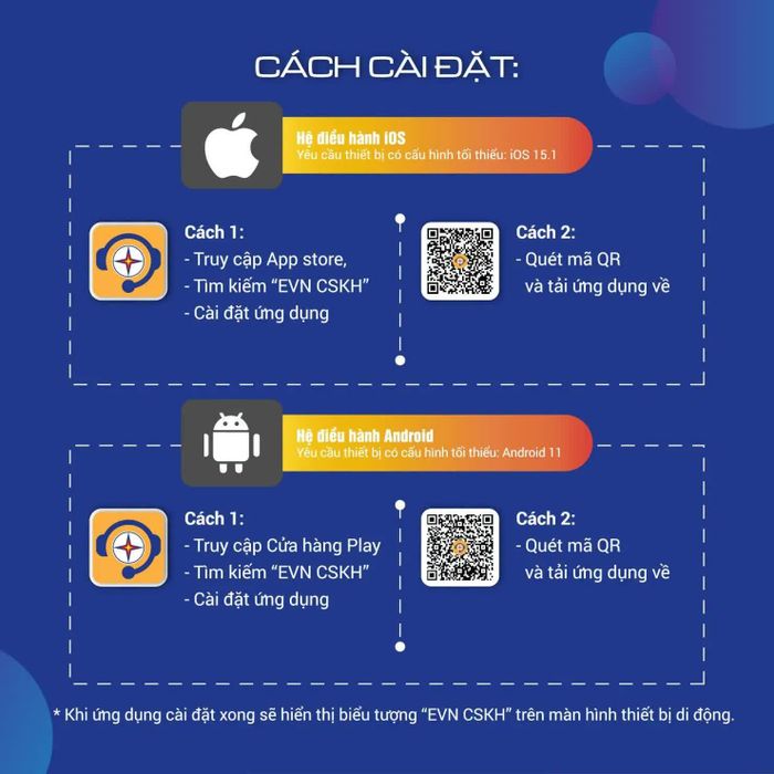 Cách cài đặt ứng dụng EVN CSKH.