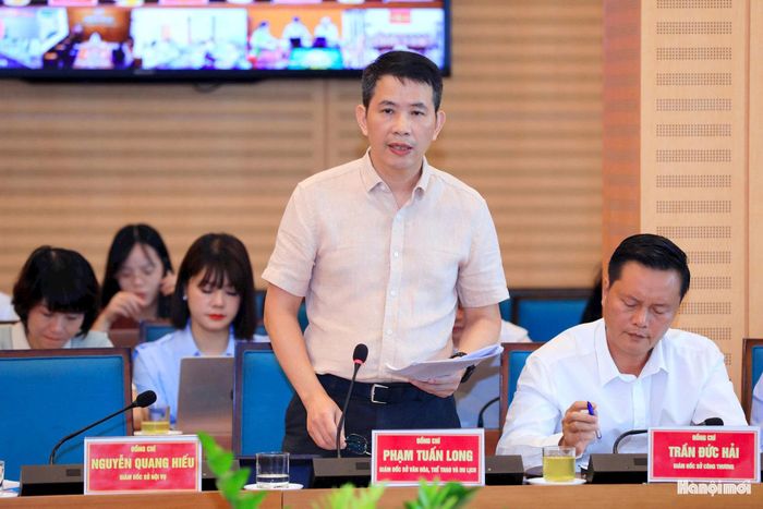 Giám đốc Sở Văn hóa, Thể thao và Du lịch thành phố Phạm Tuấn Long phát biểu. Ảnh: Viết Thành