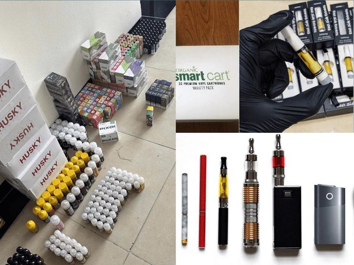 Nhiều mẫu thuốc lá điện tử trên thị trường với hình dáng bắt mắt, nhỏ gọn. Ảnh CAHN