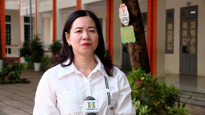 Phó hiệu trưởng Trường Tiểu học Sơn Tây - phân hiệu Quang Trung Nguyễn Thị Mai Yến chia sẻ. Ảnh: PV