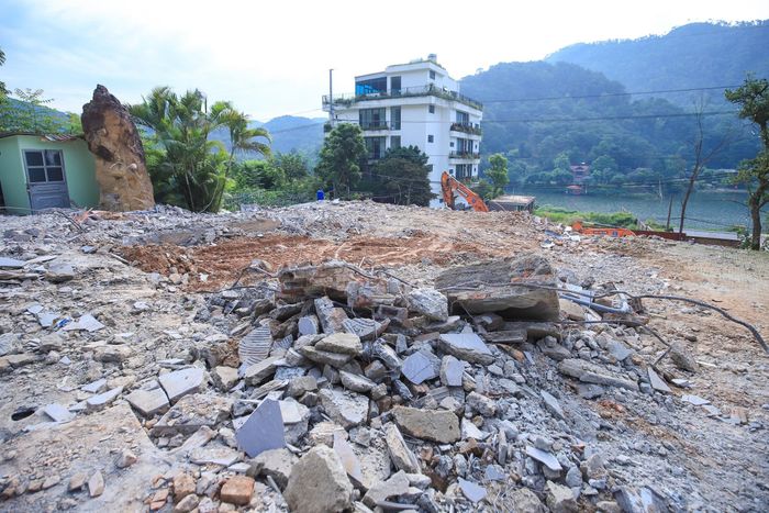 Công trình của ông Nguyễn Văn Hòa (cựu Trưởng thôn Minh Tân) với diện tích vi phạm là 154m².