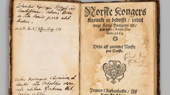 Bộ sử thi Heimskringla do sử gia Iceland Snorri Sturluson biên soạn vào thế kỷ 13. Ảnh: Time Kommune.