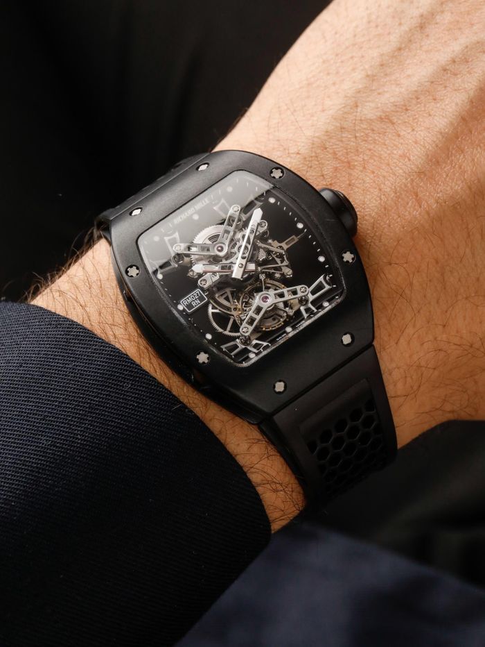 RM 27-05 được Richard Mille giới thiệu tại Giải quần vợt Pháp Mở rộng năm 2024, dành riêng cho Rafael Nadal. Ảnh: @phillipswatches.