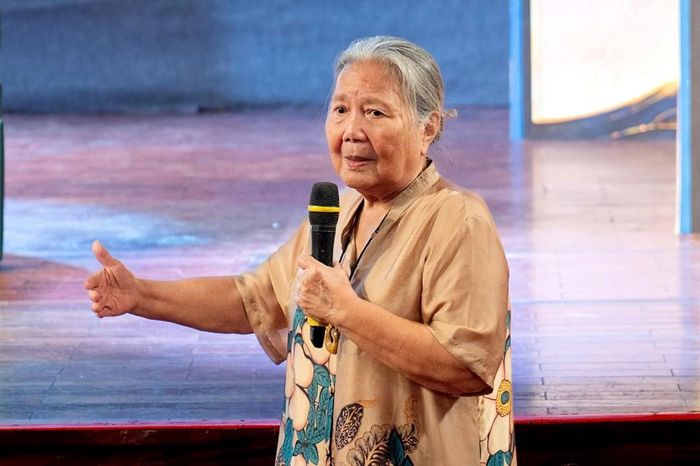 NSƯT Lê Thiện phát biểu
