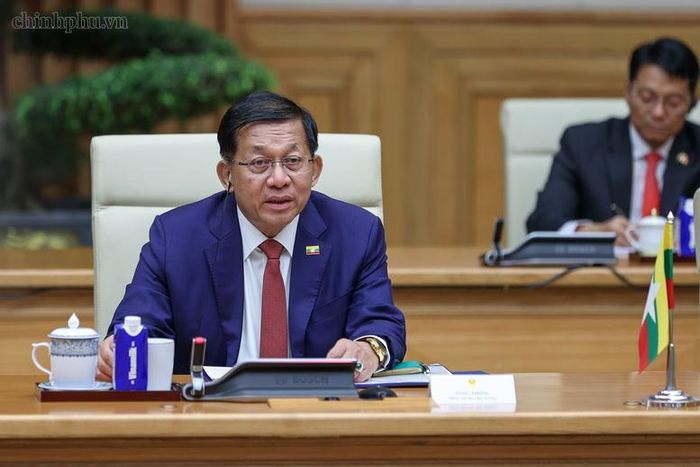 Tổng thống Myanmar khẳng định sẽ tiếp tục ủng hộ các doanh nghiệp Việt Nam đang hoạt động kinh doanh tại Myanmar - Ảnh: chinhphu.vn/Nhật Bắc