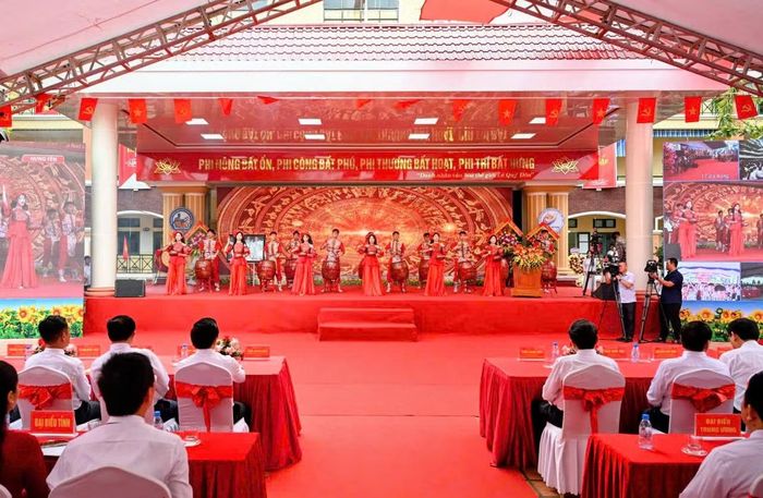 Lễ khai giảng năm học 2026-2027 tại Trường THPT Lê Quý Đôn, tỉnh Hưng Yên. (Ảnh: Duy Linh)