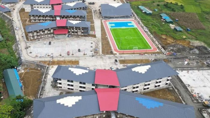 Trường phổ thông nội trú tiểu học và trung học cơ sở Mường Khương là một trong bốn trường của tỉnh Lào Cai hoàn thành mục tiêu xây dựng. (Ảnh: ĐẠI THẮNG)