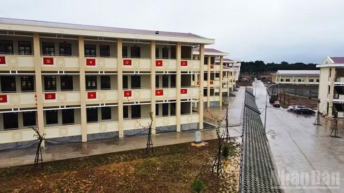 Trường phổ thông nội trú tiểu học và trung học cơ sở Ia Púch sẽ tổ chức ăn, ở nội trú cho học sinh. (Ảnh: PHÚC THẮNG)