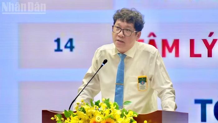 Tiến sĩ, bác sĩ Hồ Nguyễn Anh Tuấn, Phó Trưởng phòng Phụ trách Phòng Quản lý đào tạo, Trường đại học Y khoa Phạm Ngọc Thạch phát biểu.