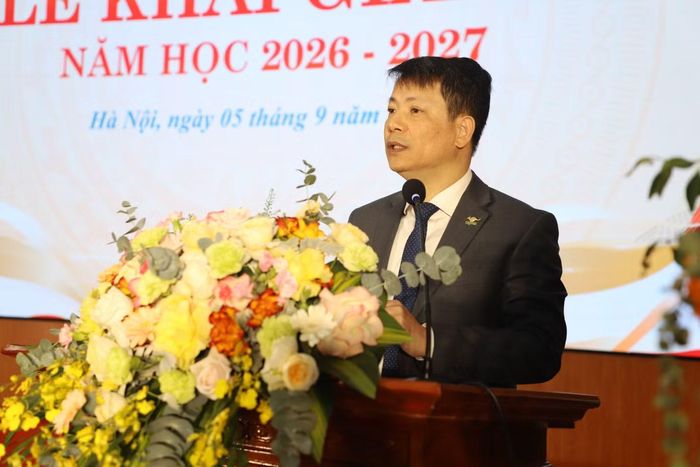 PGS.TS. Trần Quang Tiến phát biểu tại buổi lễ.