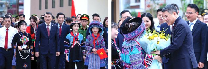  Thủ tướng Lê Minh Hưng dự lễ khai giảng tại Trường Phổ thông nội trú Tiểu học và THCS Mường Khương, xã Mường Khương, tỉnh Lào Cai. Ảnh: VIẾT CHUNG 