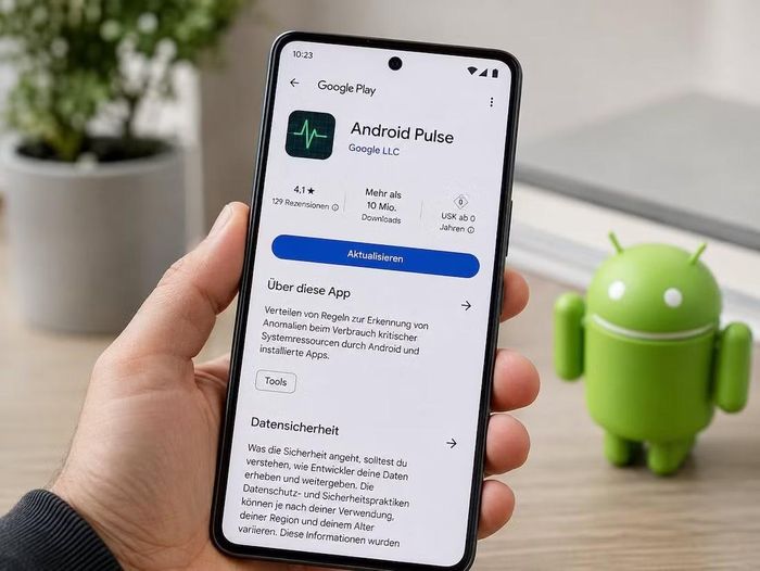 Android Pulse bất ngờ xuất hiện trong danh sách cập nhật Google Play trên nhiều thiết bị Android. (Ảnh: Teltarif)