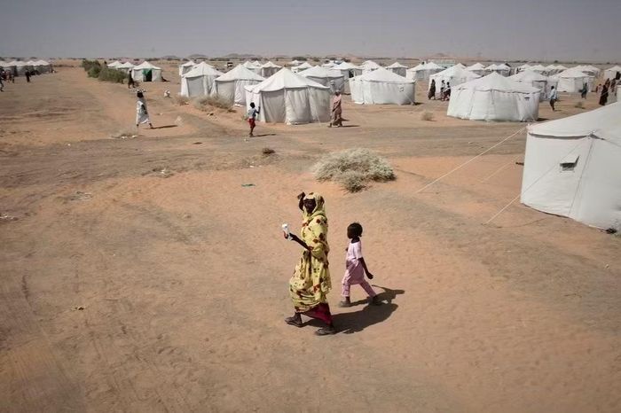 Một khu lều trại El-Afadh cho người dân di tản ở Al Dabbah, phía Bắc Sudan, ngày 13/11/2025. Ảnh tư liệu: AP/Marwan Ali.
