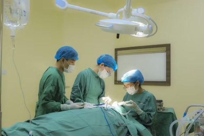 Ê-kíp phẫu thuật cho bệnh nhân - Ảnh BVCC