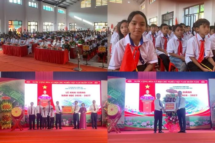 Không khí nô nức khai giảng tại Trường phổ thông nội trú Tiểu học và THCS Thượng Trạch.