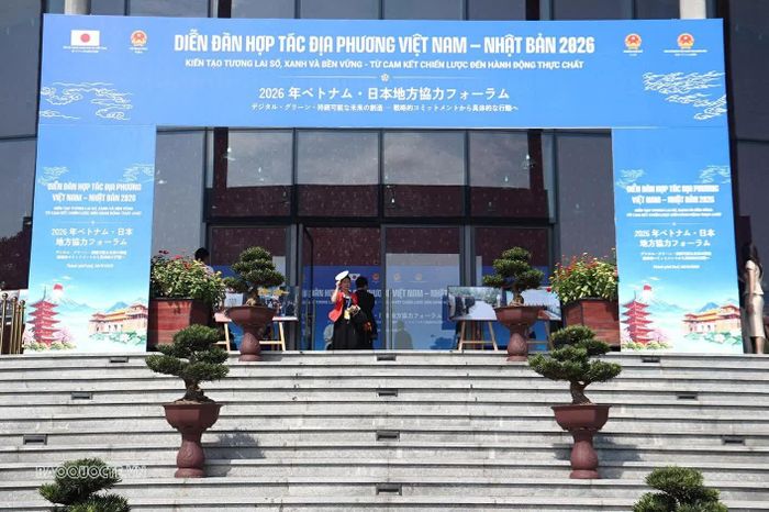 Khai trương khu trưng bày sản phẩm đặc trưng Việt Nam - Nhật Bản là hoạt động khởi động Diễn đàn Hợp tác địa phương Việt Nam - Nhật Bản năm 2026. (Ảnh: Thành Long)