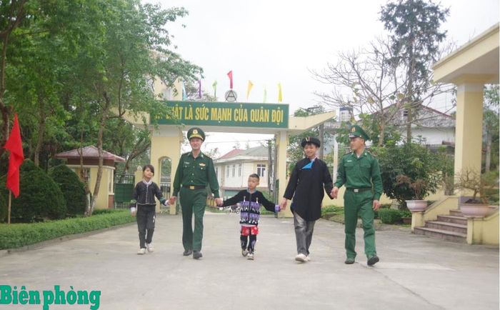 Các con nuôi của Đồn Biên phòng Thàng Tín. Ảnh: Đơn vị cung cấp