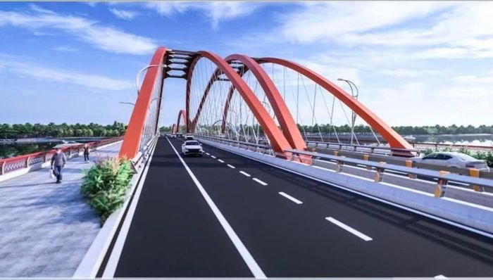 Phối cảnh cầu Sông Chanh trên đường tỉnh 338 do Ban Quản lý dự án đầu tư xây dựng khu vực II phụ trách.