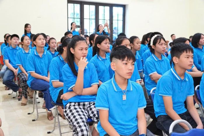 Các em học sinh tại Trung tâm Hỗ trợ phát triển giáo dục hòa nhập Thái Nguyên