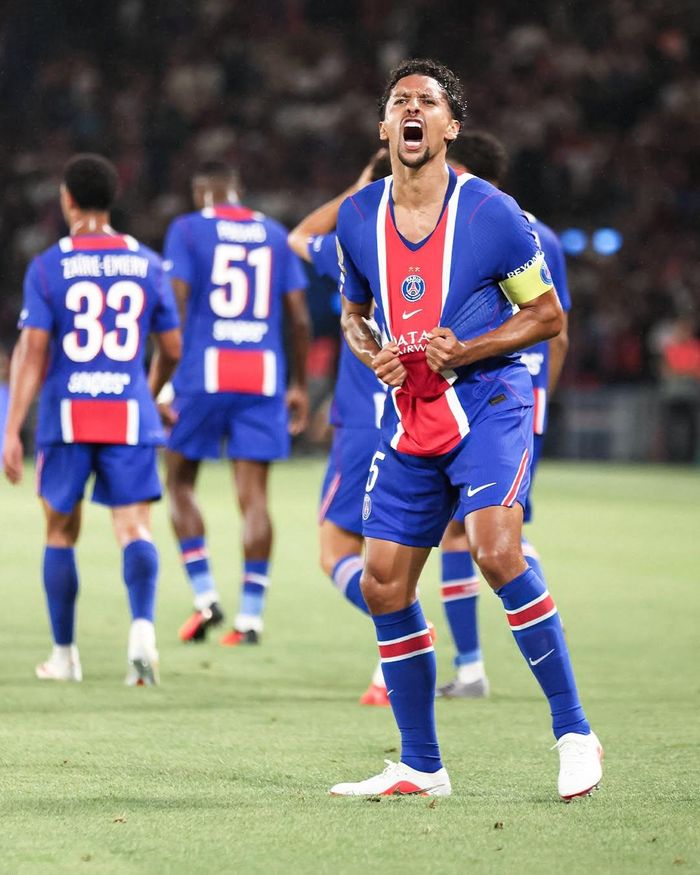 Marquinhos mở tỷ số cho chủ nhà từ hiệp một - Ảnh: Ligue 1