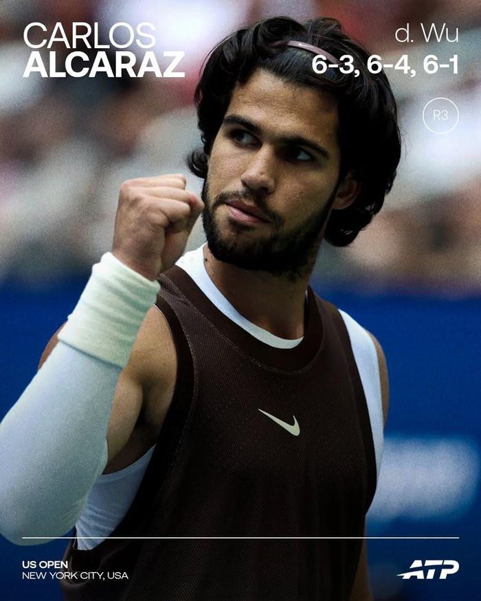 Alcaraz duy trì phong độ cao tại US Open 2026 - Ảnh: ATP Tour