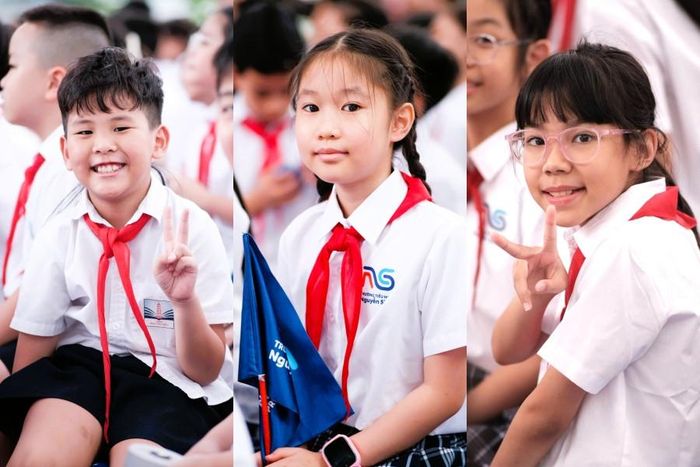 Học sinh lớp 5CI2, Trường Tiểu học Nguyễn Siêu háo hức với năm học mới cũng là năm cuối cấp. Ảnh: Hà Vi