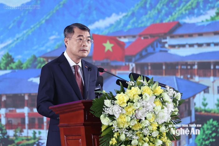 Thủ tướng Chính phủ Lê Minh Hưng phát biểu tại buổi lễ. Ảnh: chinhphu.vn/Nhật Bắc