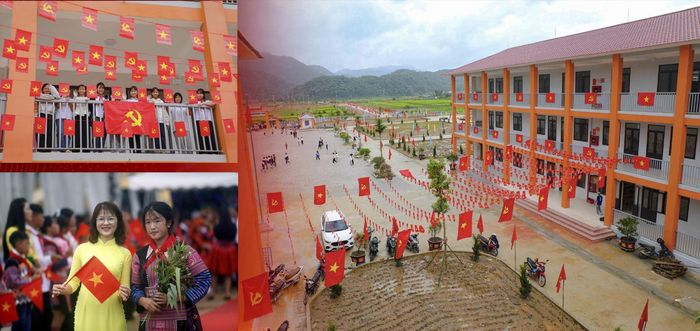 Những ngôi trường phổ thông nội trú liên cấp mới được xây dựng, hoàn thành và kịp thời đưa vào sử dụng trong năm học mới 2026 - 2027 tại các xã biên giới, địa bàn có đông đồng bào dân tộc thiểu số, góp phần đáp ứng nhu cầu học tập của học sinh.
