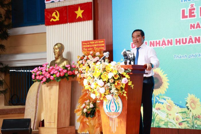Chủ tịch UBND TP Hồ Chí Minh Nguyễn Văn Được phát biểu định hướng nhiệm vụ giáo dục trong năm học mới.