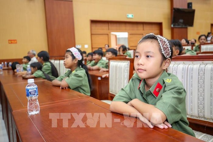Học sinh Trường Văn hóa Công an nhân dân IV dự Lễ khai giảng năm học 2026-2027. Ảnh: Giang Phương - TTXVN