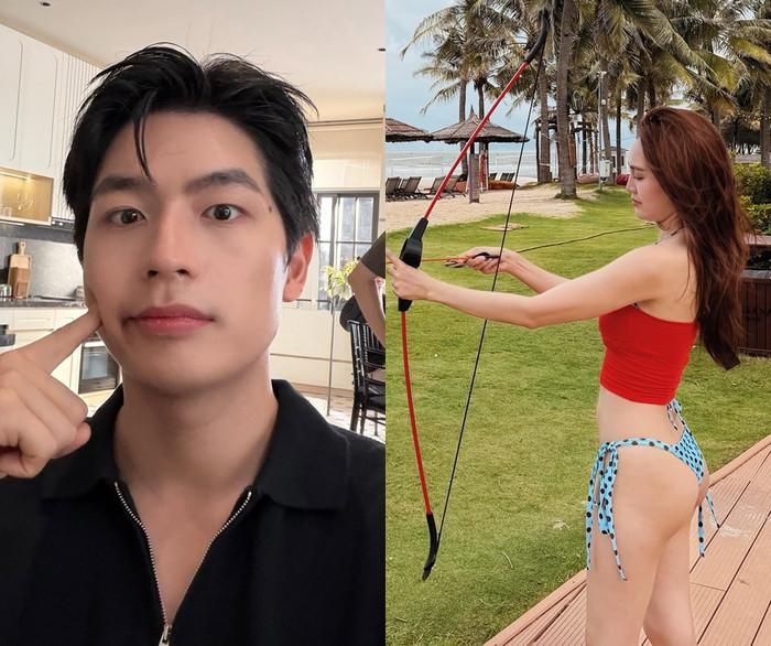 Quốc Anh "thả tim" bài đăng khoe ảnh áo tắm của Ninh Dương Lan Ngọc.