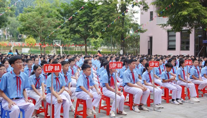  Năm học 2026 - 2027, nhà trường có gần 800 học sinh ở các khối, lớp. 