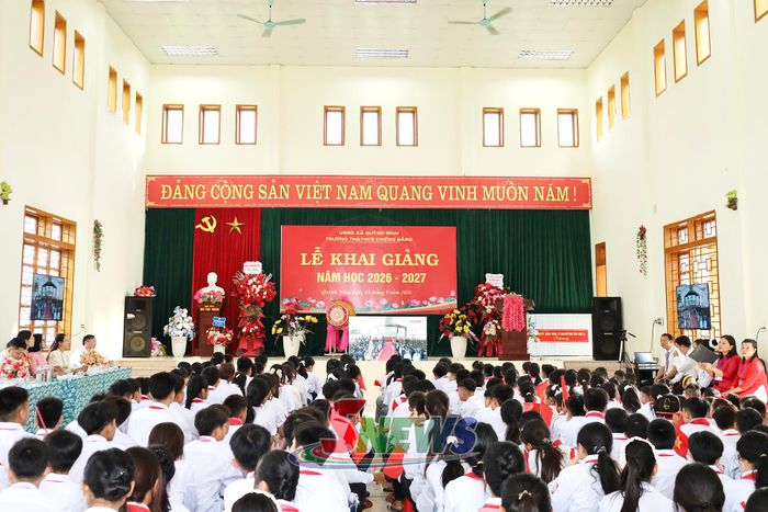 Lễ khai giảng năm học 2026–2027 tại Trường TH&THCS Chiềng Bằng.