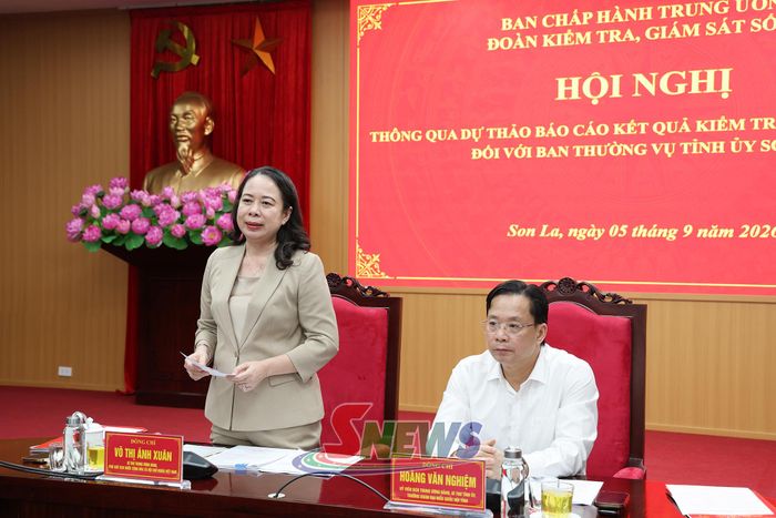 Đồng chí Phó Chủ tịch nước phát biểu tại hội nghị.