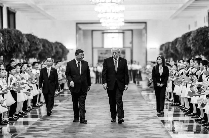 Tổng thống Mỹ Donald Trump được Chủ tịch Trung Quốc Tập Cận Bình tiếp đón trọng thể trong chuyến thăm Trung Quốc hồi tháng 5 vừa qua. Ảnh: Nhà Trắng