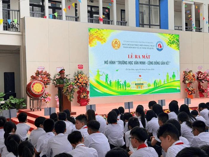Ra mắt mô hình tại điểm trường phường Ô Chợ Dừa